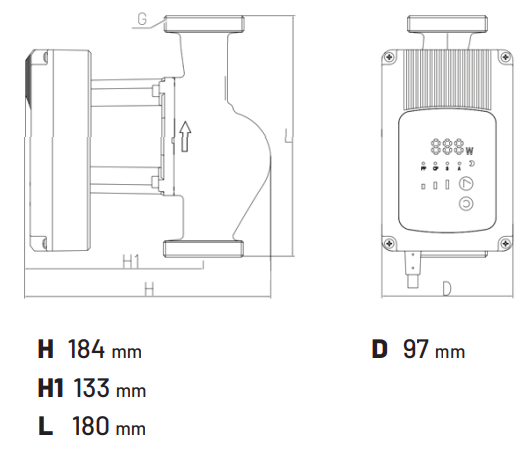 Duca Cosmo-C 32-10-180 Frekans Kontrollü Sirkülasyon Pompası