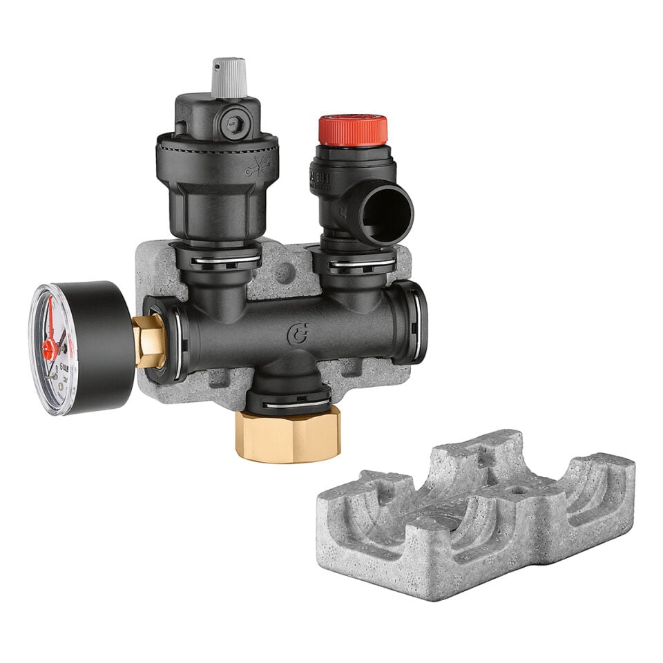 Caleffi Üçlü Emniyet Grubu Kompozit (Purjör,Manometre,Emniyet Ventili) 305663