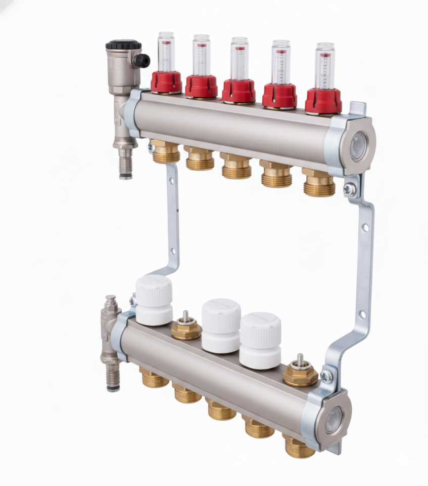 Tds Debi Ayarlı Termostatik Yerden Isıtma Kollektör Seti 11 Ağızlı