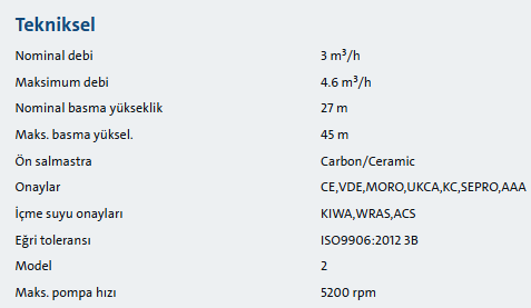 Grundfos Scala2 3‑45 – Kompakt Sabit Basınç Hidrofor / Basınç Artırıcı Pompa 93013252