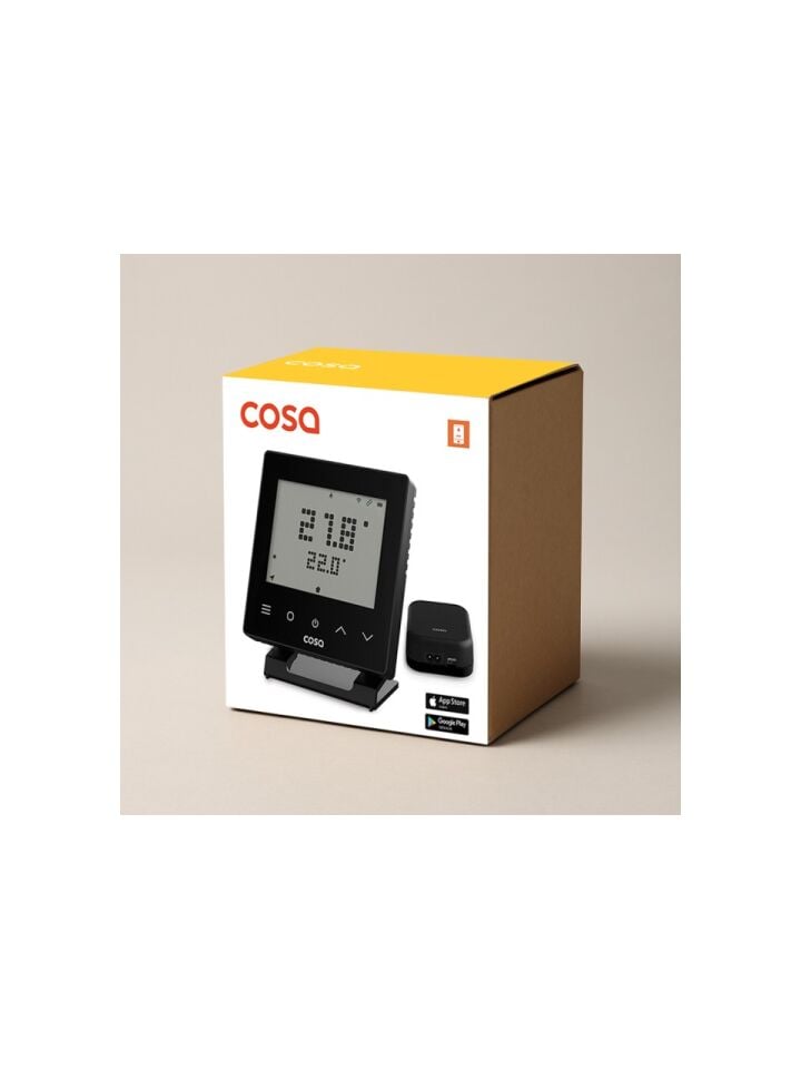Cosa Akıllı Djital Oda Termostatı V5 (Siyah) – Kablosuz Kontrol , Wifi Özellikli